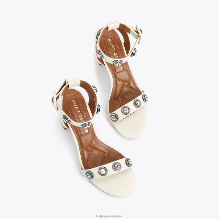 Kurt Geiger NZ - Kurt Geiger Bone Combination London Octavia Block Sandal PZ2X676
