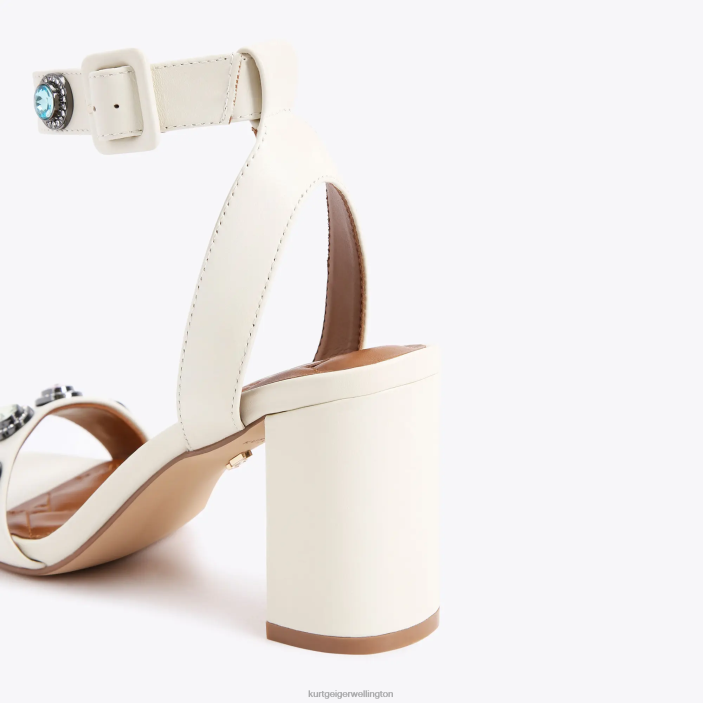 Kurt Geiger NZ - Kurt Geiger Bone Combination London Octavia Block Sandal PZ2X676