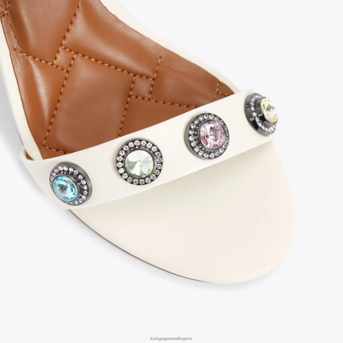 Kurt Geiger NZ - Kurt Geiger Bone Combination London Octavia Block Sandal PZ2X676