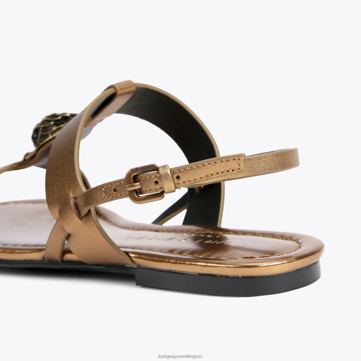 Kurt Geiger NZ - Kurt Geiger Bronze London Hampton Flat Sandal PZ2X430