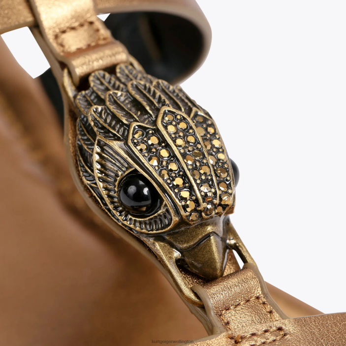 Kurt Geiger NZ - Kurt Geiger Bronze London Hampton Flat Sandal PZ2X430