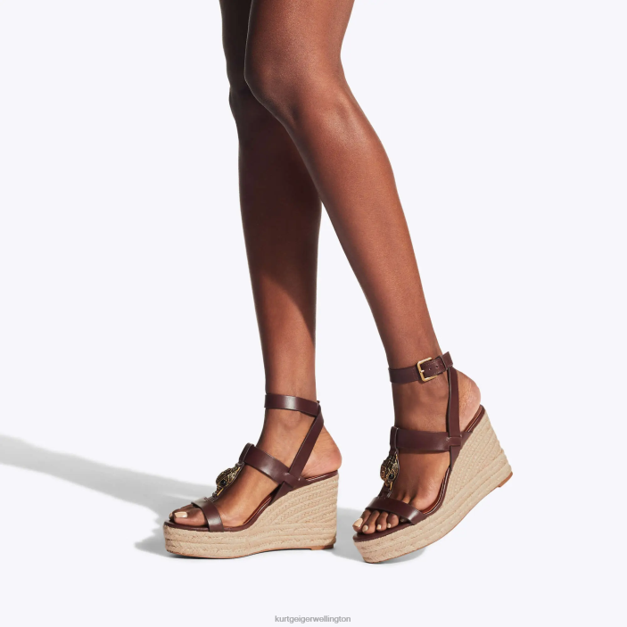 Kurt Geiger NZ - Kurt Geiger Brown London Hampton T Bar Espadrille PZ2X426