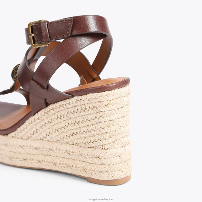 Kurt Geiger NZ - Kurt Geiger Brown London Hampton T Bar Espadrille PZ2X426