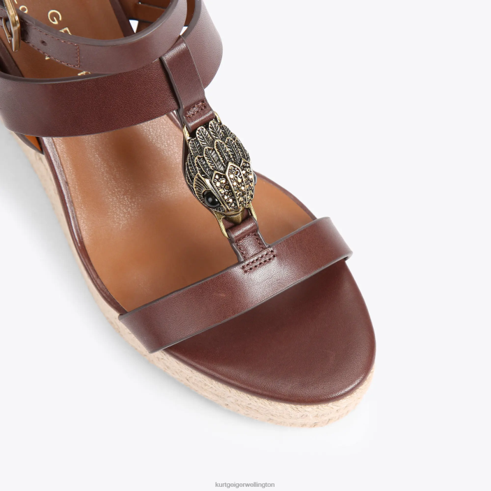 Kurt Geiger NZ - Kurt Geiger Brown London Hampton T Bar Espadrille PZ2X426