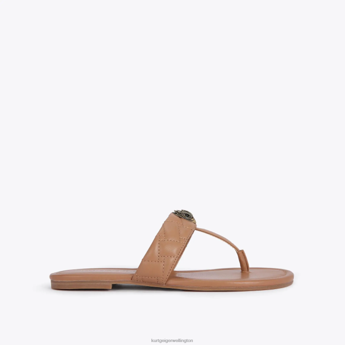 Kurt Geiger NZ - Kurt Geiger Camel London Kensington T-Bar Sandal PZ2X452