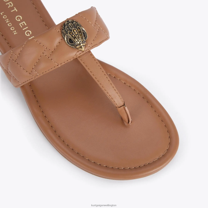 Kurt Geiger NZ - Kurt Geiger Camel London Kensington T-Bar Sandal PZ2X452