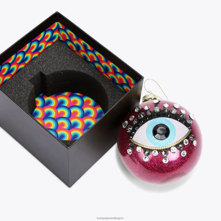 Kurt Geiger NZ - Kurt Geiger Fushia London Eye Christmas Ornament PZ2X503