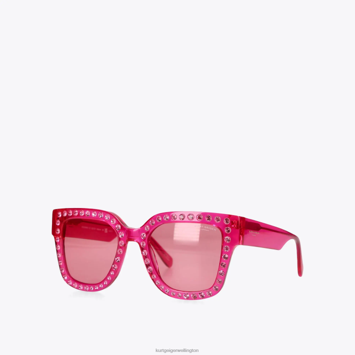 Kurt Geiger NZ - Kurt Geiger Fushia London Jewel Sunglasses PZ2X459