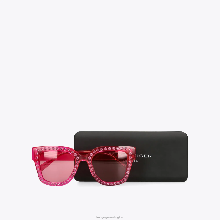 Kurt Geiger NZ - Kurt Geiger Fushia London Jewel Sunglasses PZ2X459