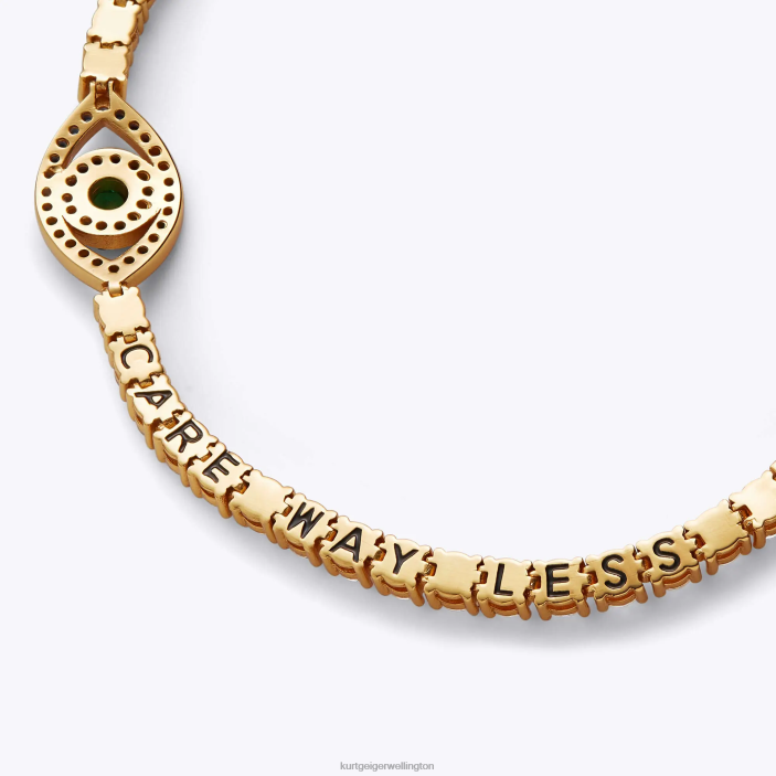 Kurt Geiger NZ - Kurt Geiger Gold Combination London Evil Eye Tennis Bracelet PZ2X550