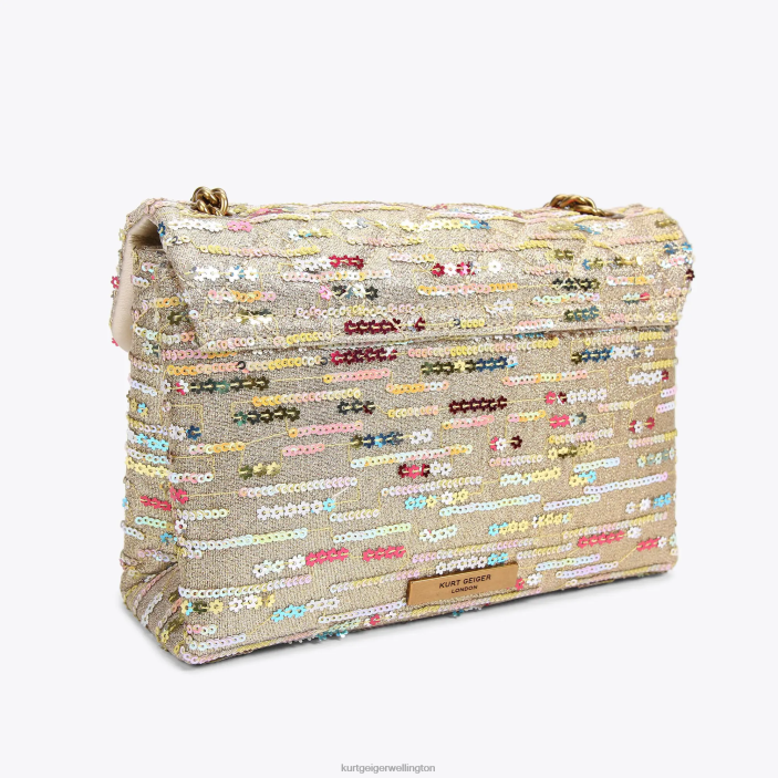 Kurt Geiger NZ - Kurt Geiger Gold Combination London Lurex Medium Kensington PZ2X52