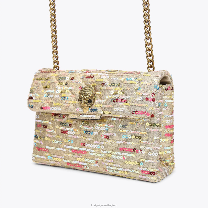 Kurt Geiger NZ - Kurt Geiger Gold Combination London Lurex Medium Kensington PZ2X52