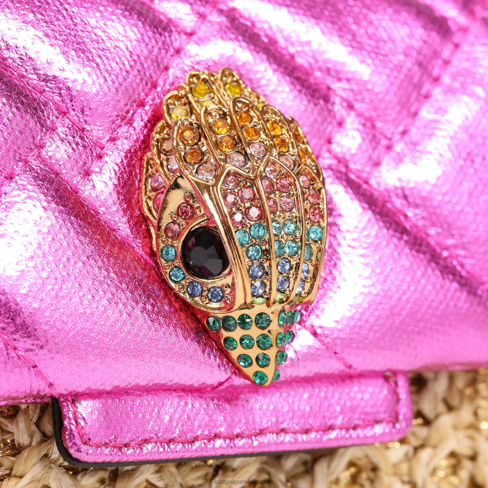 Kurt Geiger NZ - Kurt Geiger Gold Combination London Raffia Mini Kensington PZ2X89