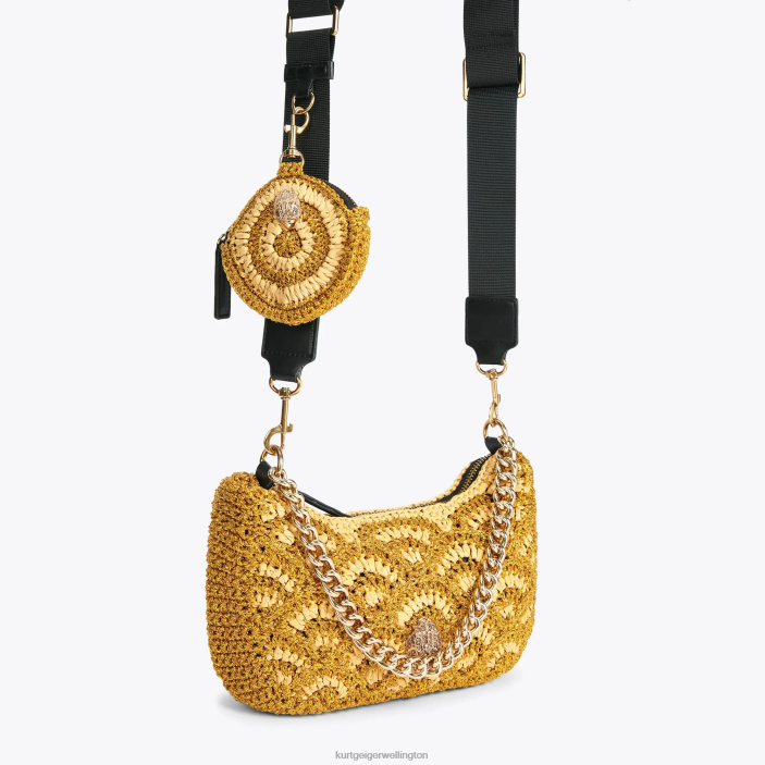 Kurt Geiger NZ - Kurt Geiger Gold London Crochet Multi Crossbody PZ2X471