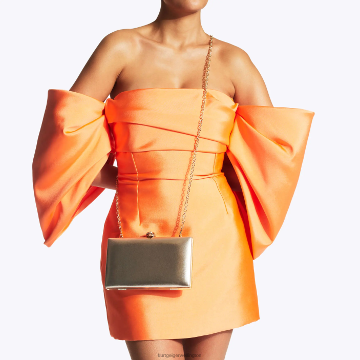 Kurt Geiger NZ - Kurt Geiger Gold London Crystal Kensington Clutch PZ2X59