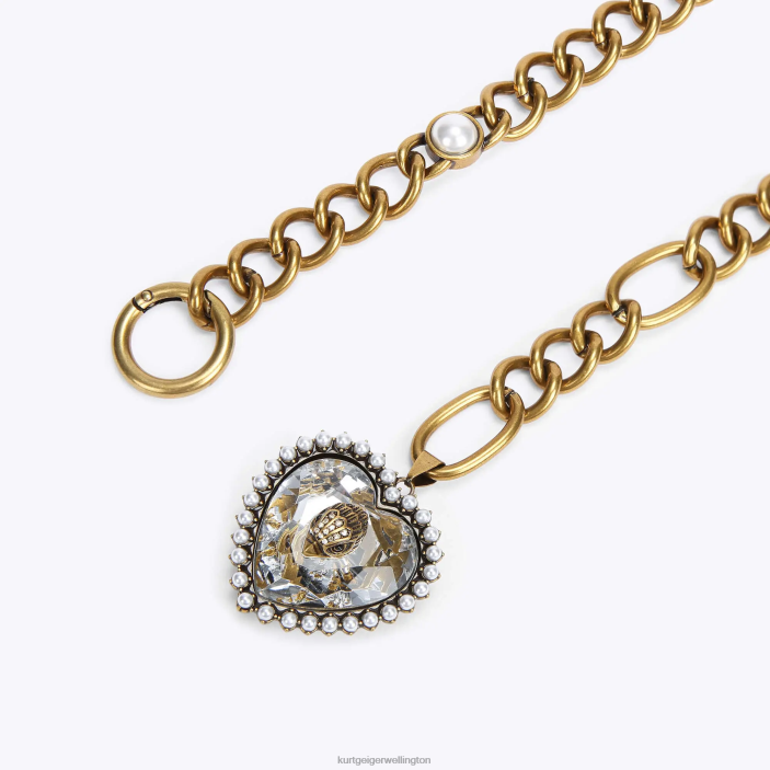 Kurt Geiger NZ - Kurt Geiger Gold London Eagle Heart Chain Belt PZ2X501