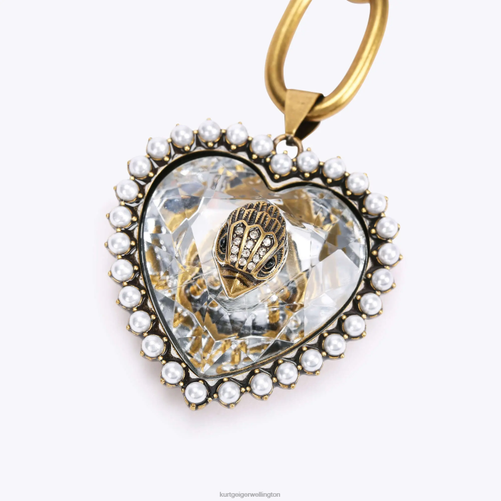 Kurt Geiger NZ - Kurt Geiger Gold London Eagle Heart Chain Belt PZ2X501