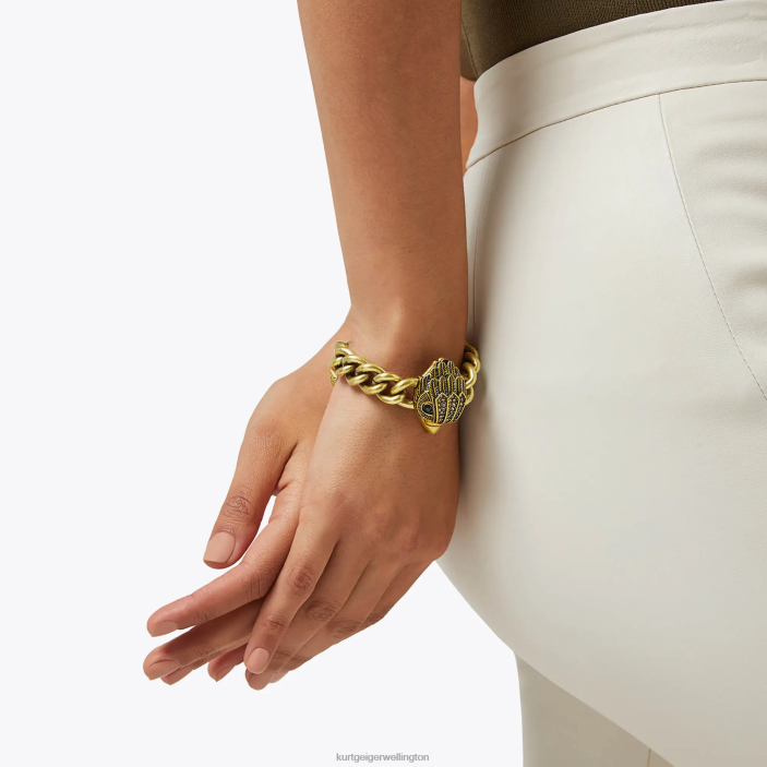 Kurt Geiger NZ - Kurt Geiger Gold London Eagle Xl Chunky Bracelet PZ2X582