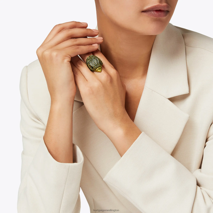 Kurt Geiger NZ - Kurt Geiger Gold London Eagle Xl Chunky Ring PZ2X583