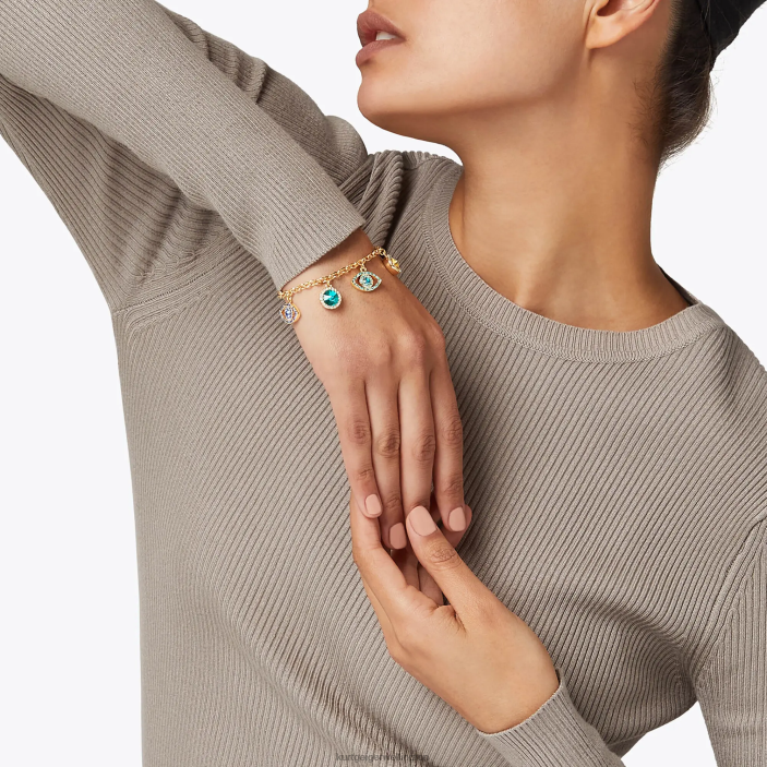 Kurt Geiger NZ - Kurt Geiger Gold London Evil Eye Crystal Bracelet PZ2X588