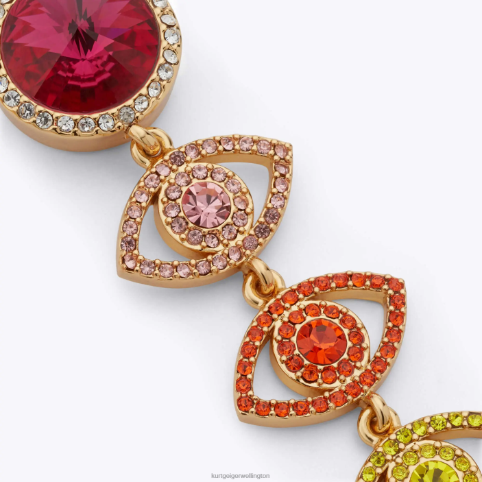 Kurt Geiger NZ - Kurt Geiger Gold London Evil Eye Drop Earrings PZ2X587