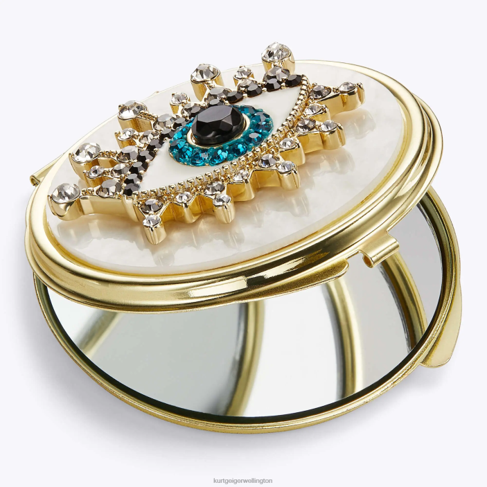 Kurt Geiger NZ - Kurt Geiger Gold London Evil Eye Mirror PZ2X568