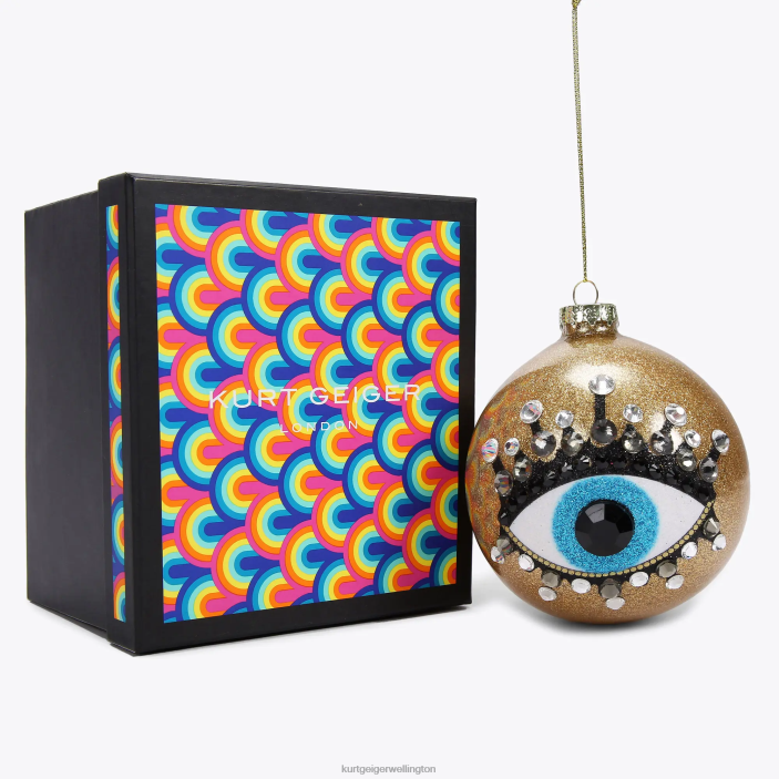 Kurt Geiger NZ - Kurt Geiger Gold London Eye Christmas Ornament PZ2X519