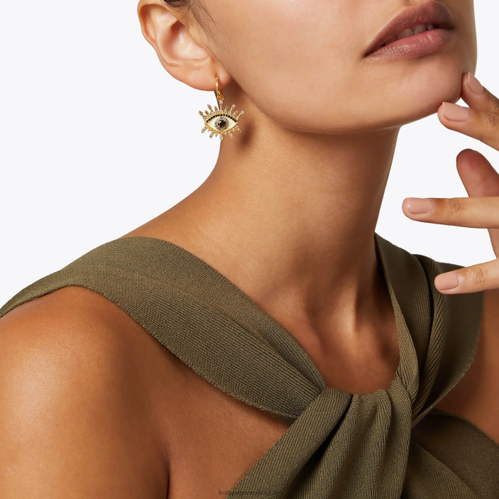 Kurt Geiger NZ - Kurt Geiger Gold London Eye Huggie Hoops PZ2X584