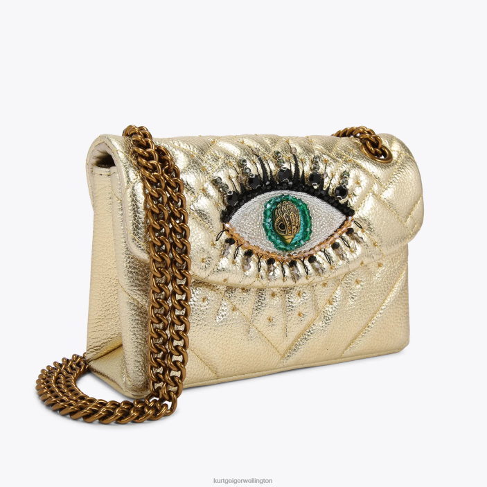Kurt Geiger NZ - Kurt Geiger Gold London Leather Mini Kensington Eye PZ2X108