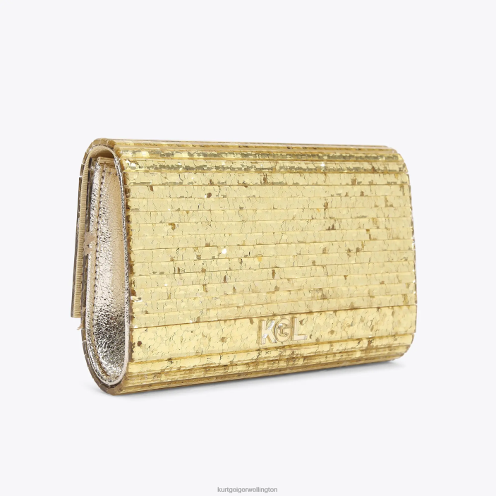 Kurt Geiger NZ - Kurt Geiger Gold London Party Eagle Clutch Drench PZ2X262