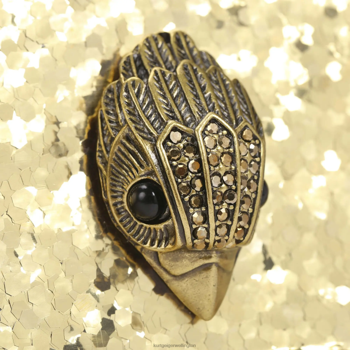 Kurt Geiger NZ - Kurt Geiger Gold London Party Eagle Clutch Drench PZ2X262