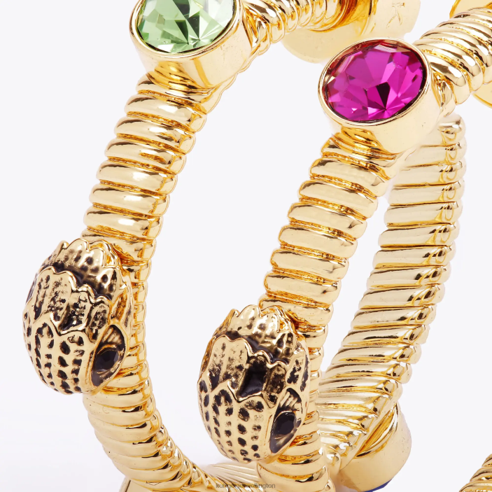 Kurt Geiger NZ - Kurt Geiger Gold London Snake Chain Hoops PZ2X252