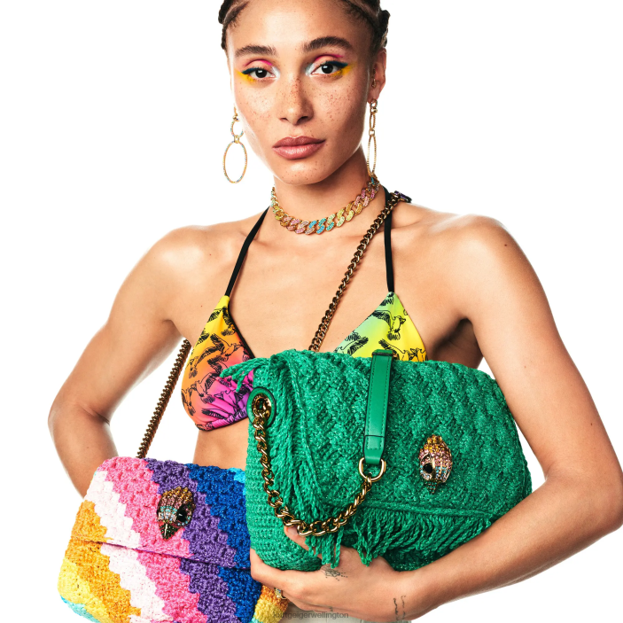 Kurt Geiger NZ - Kurt Geiger Green London Crochet Fringe Kensington PZ2X45