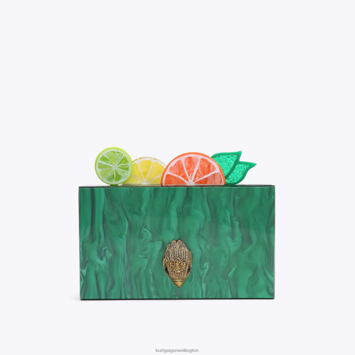Kurt Geiger NZ - Kurt Geiger Green London Fruit Box Clutch PZ2X476