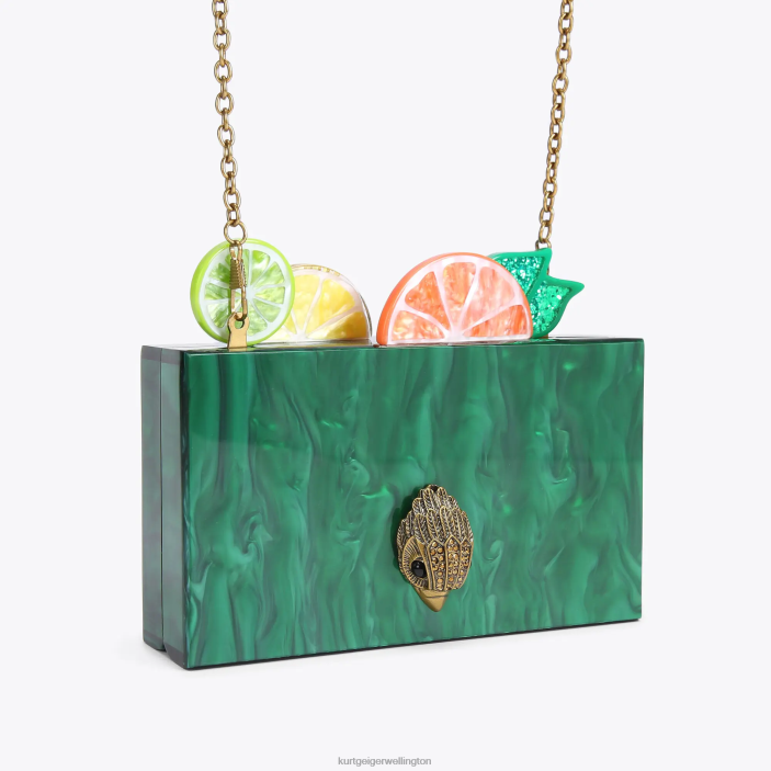 Kurt Geiger NZ - Kurt Geiger Green London Fruit Box Clutch PZ2X476