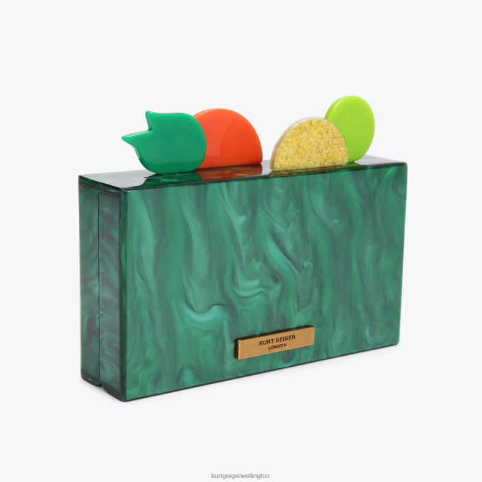 Kurt Geiger NZ - Kurt Geiger Green London Fruit Box Clutch PZ2X476