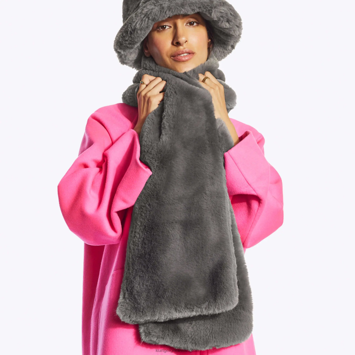 Kurt Geiger NZ - Kurt Geiger Grey London Poppy Scarf PZ2X511