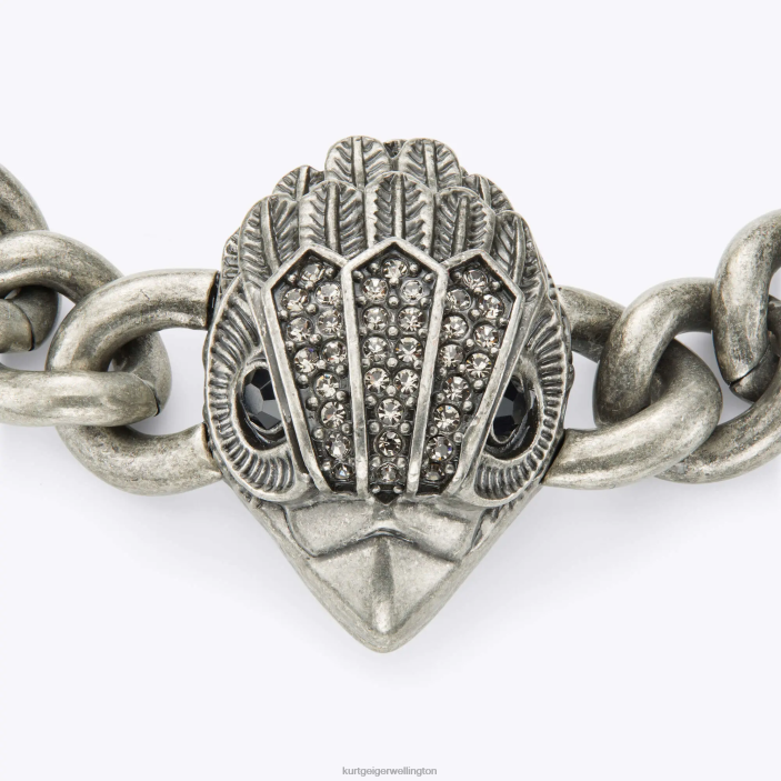 Kurt Geiger NZ - Kurt Geiger Gunmetal London Eagle Xl Chunky Bracelet PZ2X585