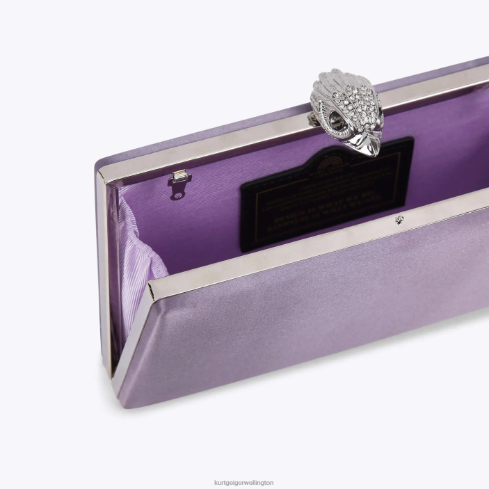 Kurt Geiger NZ - Kurt Geiger Lilac London Kensington Clutch PZ2X58