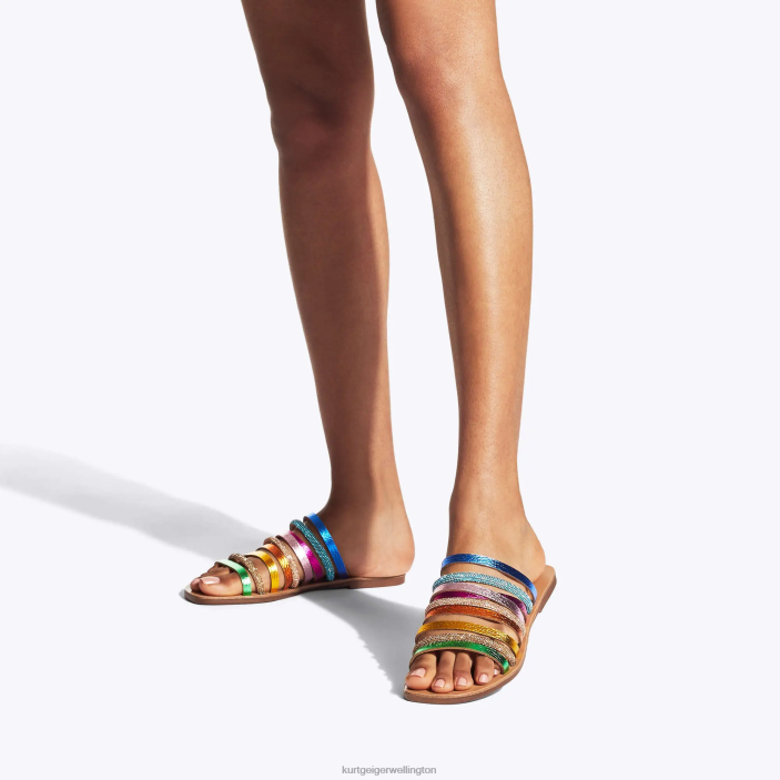 Kurt Geiger NZ - Kurt Geiger Metal Combination London Daisy Rainbow PZ2X222