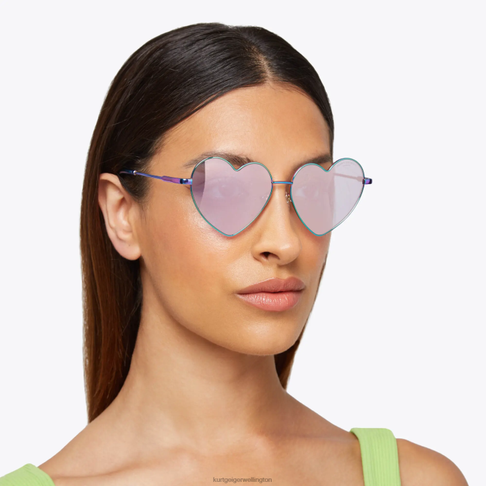 Kurt Geiger NZ - Kurt Geiger Metal Combination London Metal Heart Sunglasses PZ2X467