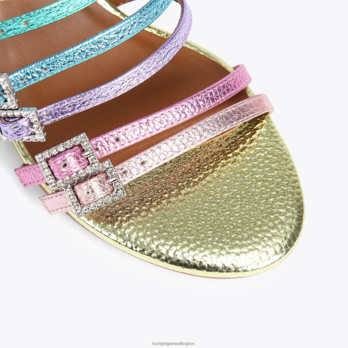 Kurt Geiger NZ - Kurt Geiger Metal Combination London Pierra Block Mule PZ2X192