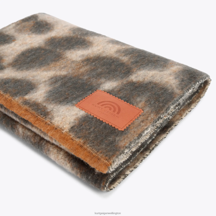 Kurt Geiger NZ - Kurt Geiger Mid Brown London Yarndye Scarf PZ2X520