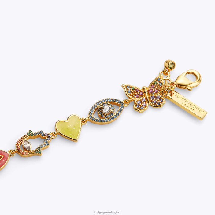 Kurt Geiger NZ - Kurt Geiger Multi/Other London Multi Charm Bracelet PZ2X187