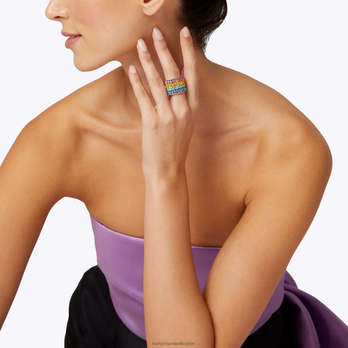 Kurt Geiger NZ - Kurt Geiger Multi/Other London Multi Crystal Ring PZ2X153