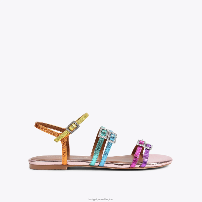 Kurt Geiger NZ - Kurt Geiger Multi/Other London Pierra Flat Sandal PZ2X224