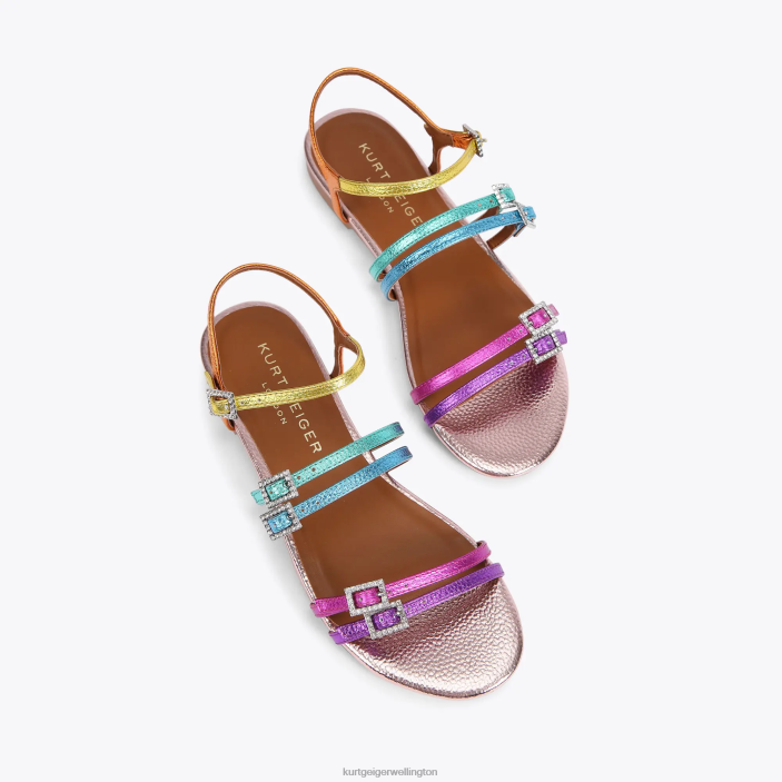 Kurt Geiger NZ - Kurt Geiger Multi/Other London Pierra Flat Sandal PZ2X224