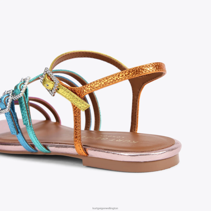 Kurt Geiger NZ - Kurt Geiger Multi/Other London Pierra Flat Sandal PZ2X224