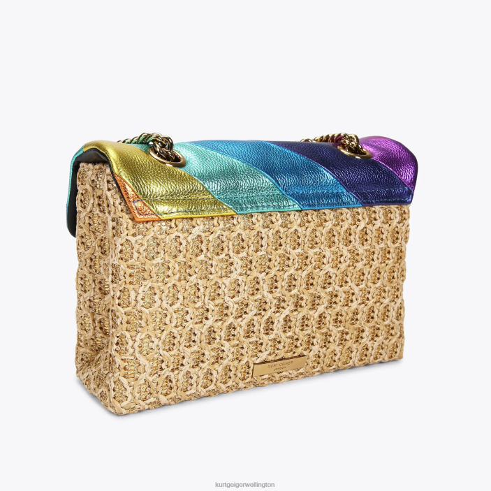 Kurt Geiger NZ - Kurt Geiger Multi/Other London Raffia Kensington Bag PZ2X16