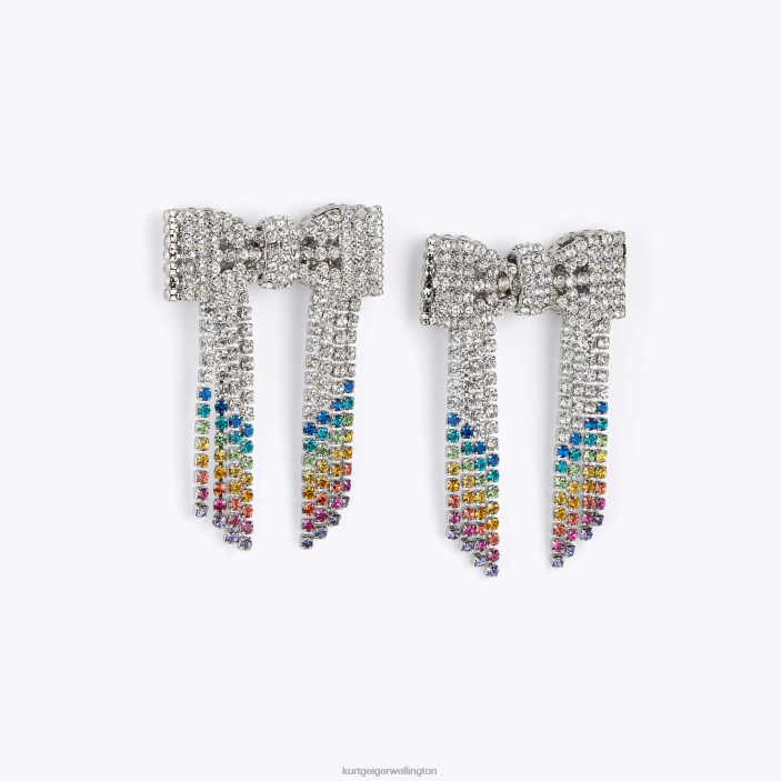 Kurt Geiger NZ - Kurt Geiger Multi/Other London Rainbow Bow Earrings PZ2X150